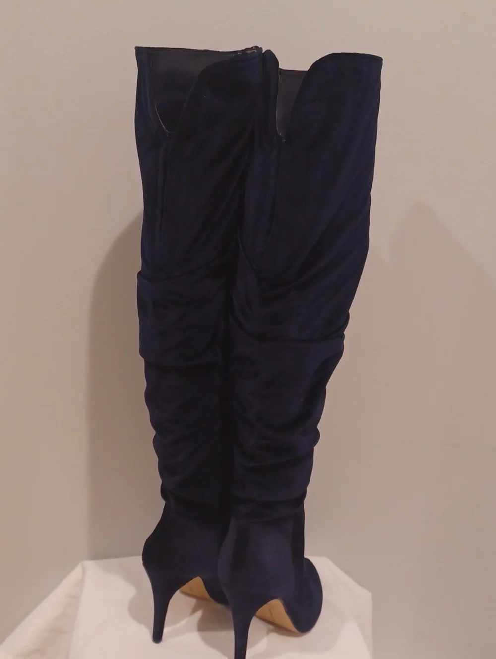 INC Women's Tall Slouch Stiletto Boots - Navy